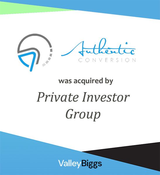 Authentic Conversion: business sold by ValleyBiggs