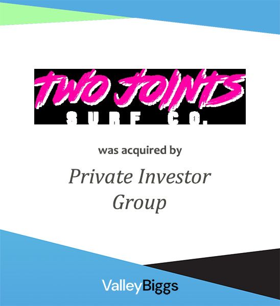 Two Joints Surf Co, a clothing label sold through ValleyBiggs known for graphic tees, hoodies, tanks, hats, and accessories